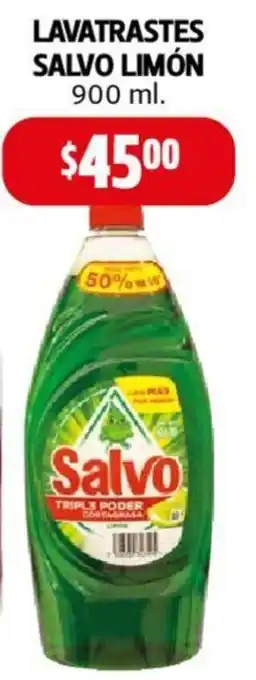 Farmacias Guadalajara LAVATRASTES SALVO LIMÓN 900ml oferta