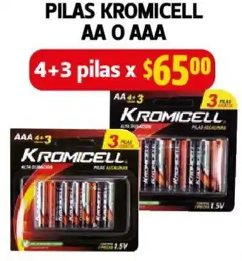Farmacias Guadalajara PILAS KROMICELL AA O AAA 4+3 pilas oferta