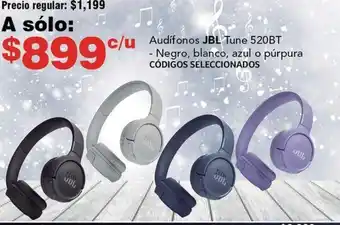 City Club Audífonos JBL Tune 520BT oferta