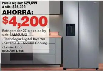 City Club Refrigerador 27 pies side by side SAMSUNG oferta