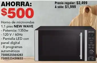 City Club Horno de microondas 1.1 pies NEW WAVE oferta