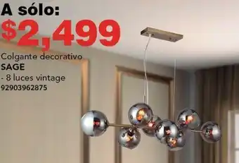 SAGE Colgante decorativo 8 luces vintage