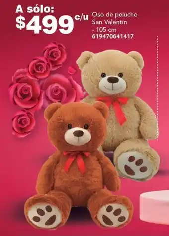 Oso de peluche San Valentín 105cm