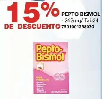 PEPTO BISMOL 262mg/ Tab24