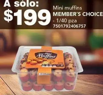 Mini muffins MEMBER'S CHOICE 1/40pza