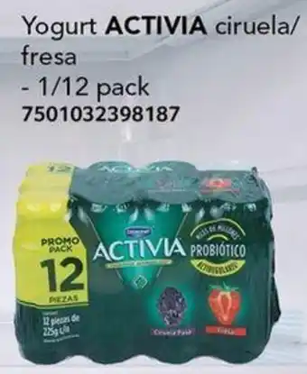 Yogurt ACTIVIA ciruela/ fresa 1/12 pack
