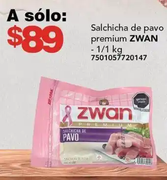 Salchicha de pavo premium ZWAN 1/1kg
