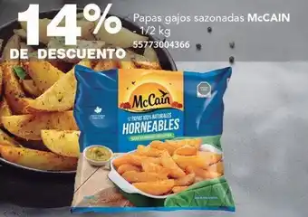 City Club Papas gajos sazonadas McCAIN 1/2kg oferta