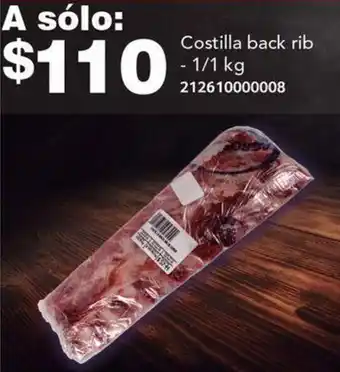 City Club Costilla back rib 1/1kg oferta