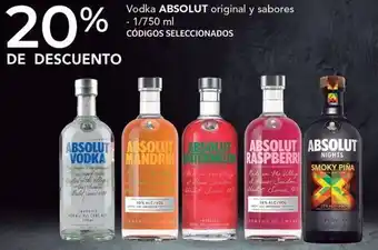 City Club Vodka ABSOLUT original y sabores 1/750ml oferta