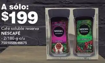 City Club Café soluble reserva NESCAFÉ 2/180g oferta