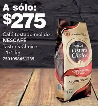 City Club Café tostado molido NESCAFÉ Taster's Choice 1/1kg oferta
