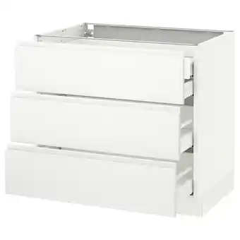 IKEA Sektion Gabinete bajo 4 cajones, blanco maximera/voxtorp blanco mate, 91x61x76 cm oferta