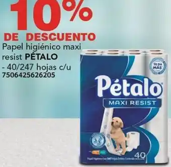 City Club Papel higiénico maxi resist PÉTALO 40/247 hojas oferta