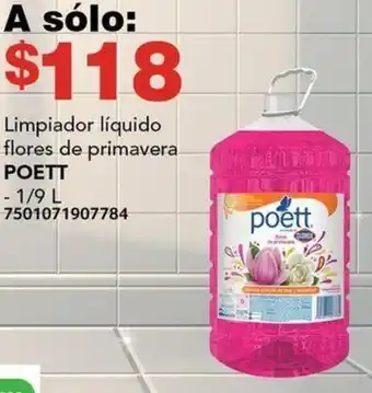 City Club Limpiador líquido flores de primavera POETT 1/9L oferta