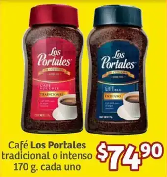 Soriana Híper Café Los Portales tradicional o intenso 170g oferta