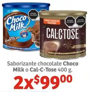 Soriana Híper Saborizante chocolate Choco Milk o Cal-C-Tose 2x400g oferta