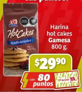 Soriana Híper Harina hot cakes Gamesa 800g oferta