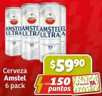 Soriana Híper Cerveza Amstel 6 pack oferta