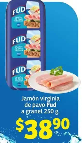 Soriana Híper Jamón virginia de pavo Fud a granel 250g oferta