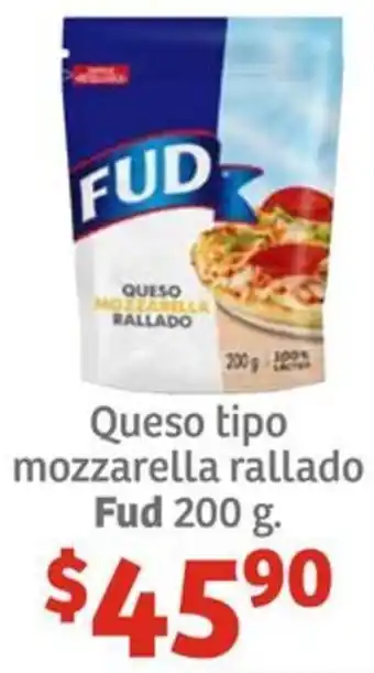 Soriana Híper Queso tipo mozzarella rallado Fud 200g oferta