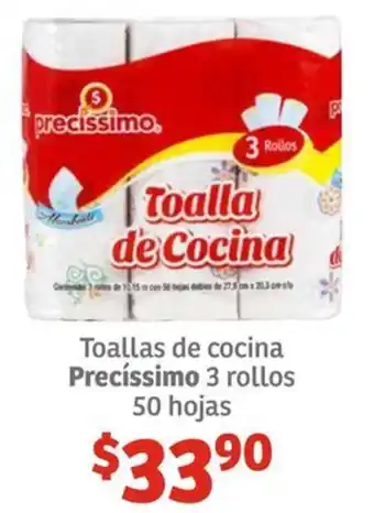 Toallas de cocina Precíssimo 3 rollos 50 hojas