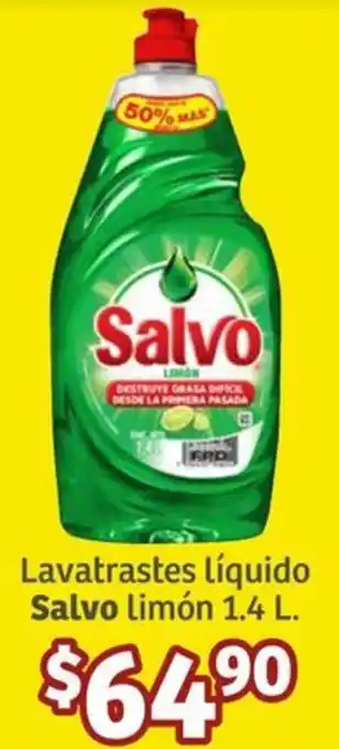 Soriana Híper Lavatrastes líquido Salvo Limón 1.4L oferta