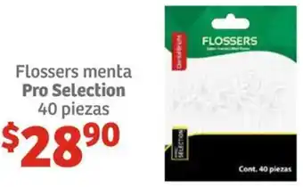 Soriana Híper Flossers menta Pro Selection 40 piezas oferta