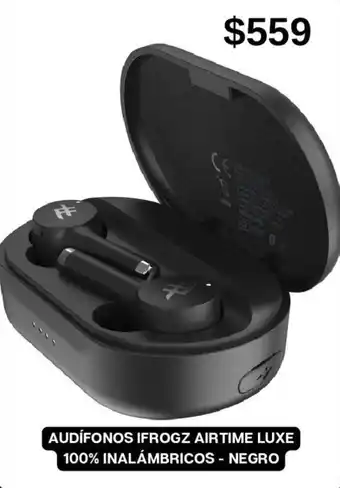 AUDÍFONOS IFROGZ AIRTIME LUXE 100% INALÁMBRICOS - NEGRO