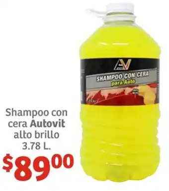 Soriana Híper Shampoo con cera Autovit alto brillo 3.78L oferta