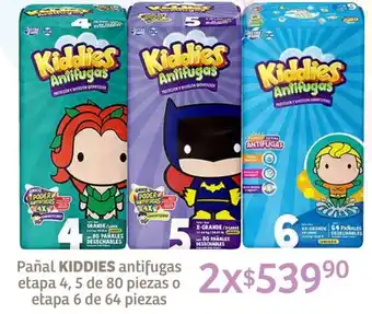 Soriana Híper Pañal KIDDIES etapa 4, 5 de 80 piezas o etapa 6 de 64 piezas x 2 oferta