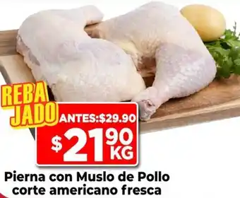 HEB Pierna con Muslo de Pollo corte americano fresca oferta