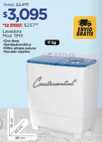 Chedraui Lavadora Mod. 11MX 11kg oferta
