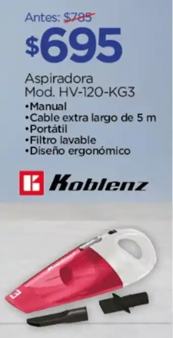 Chedraui Aspiradora Mod. HV-120-KG3 oferta