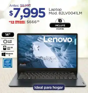 Chedraui Laptop Mod. 82LV0041LM oferta
