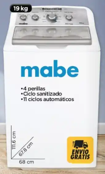Chedraui MABE Lavadora Mod. LMX79114WBABO 19kg oferta