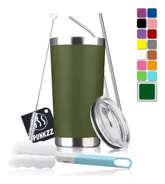 Mercado Libre Vaso Térmico Portátil De Acero Inoxidable 20oz Con Calor/frí Color Verde oscuro oferta