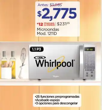 Chedraui Microondas Mod. 1211D oferta