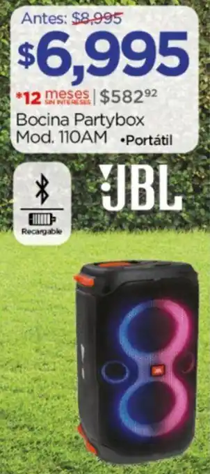 Chedraui JBL Bocina Partybox Mod. 110AM oferta
