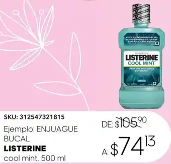 DelSol ENJUAGUE BUCAL LISTERINE cool mint 500ml oferta