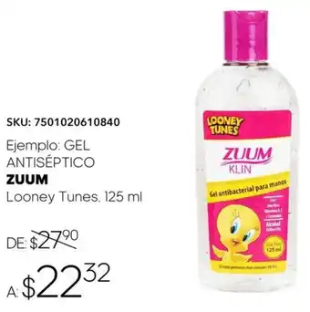 GEL ANTISÉPTICO ZUUM Looney Tunes 125ml
