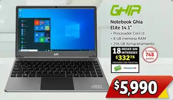 Notebook Ghia Elite 14.1"