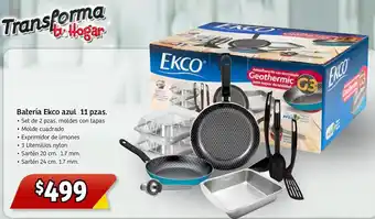Soriana Express Batería Ekco azul 11pzas oferta