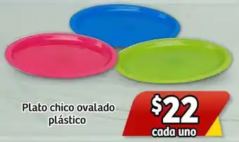 Plato chico ovalado plástico