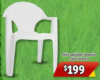 Silla apilable abanico color blanco