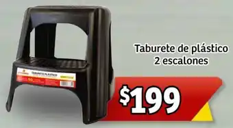 Taburete de plástico 2 escalones