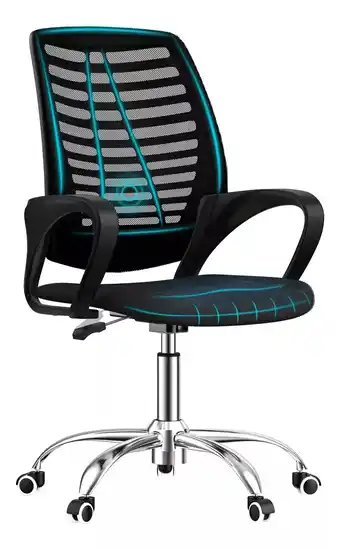 Mercado Libre Silla Giratoria De Escritorio Ergonómica Negra Para Oficina oferta