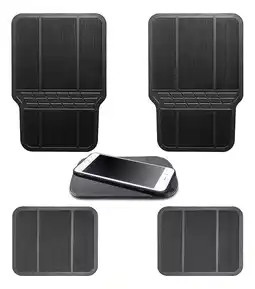 Mercado Libre Tapete Automotriz Pvc Universal Antideslizante Negro 5 Pzs oferta