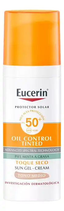 Mercado Libre Eucerin Sun Control Protector Solar Facial Medio FPS50+ 50ml oferta