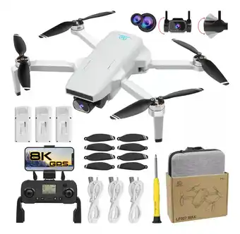 Mercado Libre Mini drone Lian Eighty LF007 MAX con dual cámara 8K gris 6GHz 3 baterías oferta